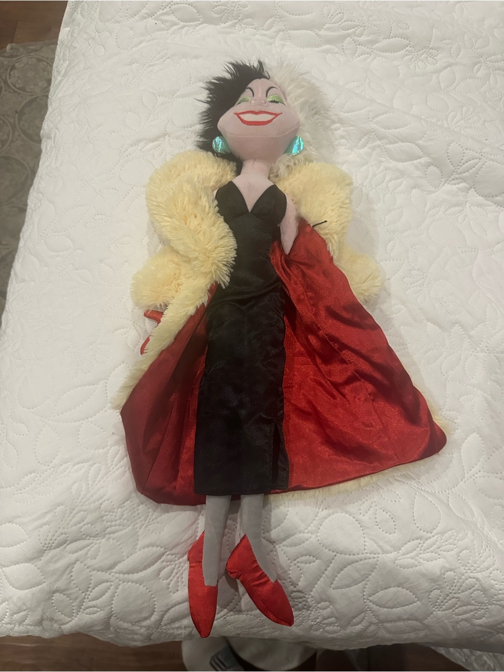 Disney Villainess Plush Doll in Black, Red & Cream with Turquoise Accents
